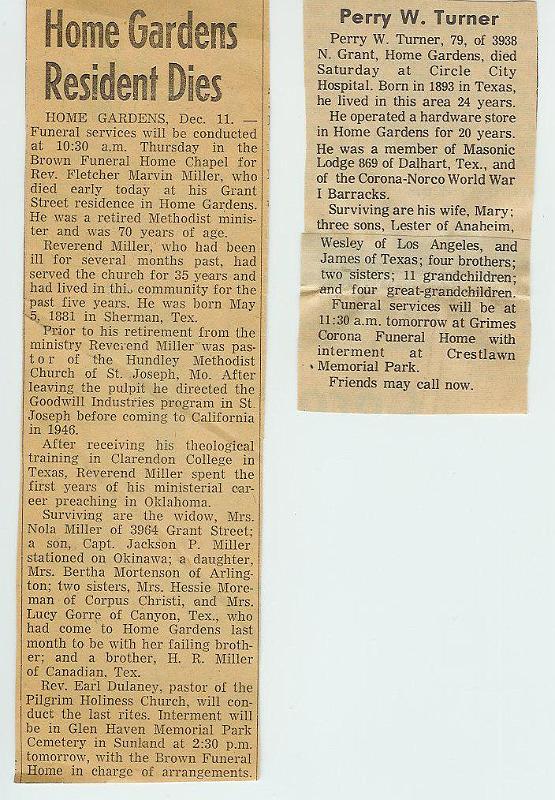 Perry W Turner Obit 120972